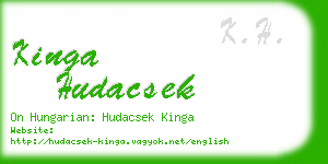 kinga hudacsek business card